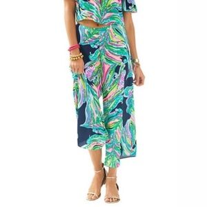 Lilly Pulitzer Multicolor Cropped wide leg high rise Pants